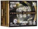 40 S&W 20 Rounds Ammunition Federal Cartridge 165 Grain Jacketed Hollow Point