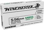 5.56mm Nato 20 Rounds Ammunition Winchester 62 Grain FMJ