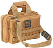 Bulldog Cases Deluxe 2 Pistol Range Bag w/ Strap & MOLLE Tan BDT917T