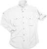 Long Sleeve White Poplin Fishing Shirt Size XS