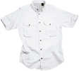 Short Sleeve White Poplin Fishing Shirt Size Medium