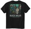 Buck Wear T-shirt Painted Splatter Deer Skull Black Xxl