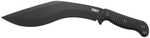 Columbia River KUK 10.56" Fixed Recurve Plain Black Powdercoat Carbon Steel Blade/Black Overmolded Rubber Handle