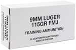 9mm Luger 50 Rounds Ammunition CCI 115 Grain FMJ