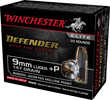 9mm Luger 20 Rounds Ammunition Winchester 147 Grain Jacketed Hollow Cavity