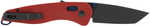 S.O.G Aegis AT 3.13" Folding Tanto Plain Titanium Nitride Cryo D2 Steel Blade Grn Rescue Red W/Indigo Accen