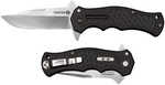 Cold Steel Crawford Model 1 3.50" Folding Plain Clip Point 4034 Stainless Blade/Black W/Traction Inlays