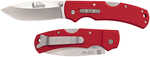 Cold Steel Double Safe Slock Master Hunter 3.50" Folding Drop Point Plain 8Cr13MoV SS Blade/Red Textured GFN Han