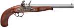 Pedersoli Continental Target Muzzleloading Pistol 45 Caliber Flintlock 11" Chrome Barrel Walnut Stock