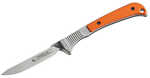 Hogue Expel Fixed Blade Knife 440c Stainless Steel Plain Edge 2.5" Blade Replaceable Blades Silver Orange G10 Grips 3587