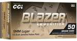 CCI 5239 Blazer Handgun 9mm 115Gr Jacketed Hollow Point 50 Per Box/10 Case