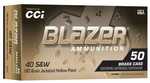 CCI 5241 Blazer Handgun 40S&W 180Gr Jacketed Hollow Point 50 Per Box/10 Case