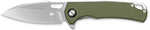 CobraTec Knives CTCLNHRBLK Wolverine 3.12" OTF Drop Point Plain Satin TiCN D2 Steel Blade, 4.25" Green Textured G10 Hand