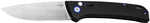 Boker 01Bo920 FRND 3.35" Drop Point Plain Stonewashed D2 Steel Blade 4.52" Black Grivory Handle