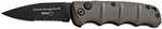 Boker 01KALS96 Kalashnikov 2.52" Drop Point Plain/Serrated Black D2 Steel Blade Gray Aluminum Handle