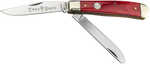 Boker 110830 Trapper Plain D2 Steel Blade Smooth Red Bone Bone Handle