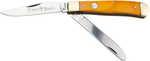 Boker 110835 Trapper Traditional Clip Point/Spey Plain D2 Steel Blade Smooth Yellow Bone Handle