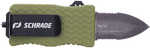 Schrade 1159306 Uproar Tactical Mini 1.90" Serrated Dagger Satin D2 Steel Blade OD Green Aluminum Handle