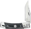 Uncle Henry 1222001 Smokey 2.90" Folding Plain 7Cr17MoV SS Blade, Black/SS Wood Laminate Handle