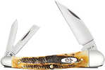 Case 65347 Seahorse Whittler Seahorse Whittler Folding Coping/Pen/Wharncliffe Plain Mirror Polished Tru-Sharp SS Blade, 