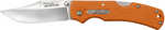 Cold Steel Cs23JBZ Double Safe Hunter 3.50" Folding Clip Point Plain Satin 8Cr13MoV SS Blade, 4.88" Blaze Orange Texture