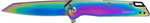 Kershaw 1365RBW Misdirect 3" Folding Reverse Tanto Plain Polished Rainbow PVD 4Cr14 Blade, Polished Rainbow PVD Stainles