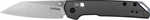 Kershaw 2051R Iridium Mini 3" Folding Reverse Tanto Plain Stonewashed D2 Steel Blade, Gray Anodized Aluminum Handle