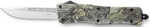 CobraTec Knives MWDCTK1MDNS CTK-1 American Flag Medium 3" OTF Drop Point Plain D2 Steel Blade, 5" Woodland Camo Aluminum