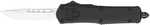 CobraTec Knives SBFS3DNS FS-3 Small 2.75" OTF Drop Point Plain D2 Steel Blade, 4.25" Black Aluminum Alloy Handle