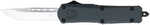 CobraTec Knives MGYFS3DNS FS-3 Medium 3" OTF Drop Point Plain D2 Steel Blade, 4.50" Gray Aluminum Alloy Handle