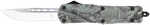 CobraTec Knives MWDFS3DNS FS-3 Medium 3" OTF Drop Point Plain D2 Steel Blade, 4.50" Woodland Camo Aluminum Alloy Handle