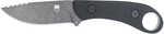 CobraTec Knives Sd2DNSBLKGEN2 Skinner Gen II 3.50" Folding Plain Stonewashed D2 Steel Blade, 4.31" Black W/Finger Ring G