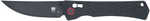 CobraTec Knives CTLEGBLK Legacy EDC 3.50" Folding Plain Black TiCN D2 Steel Blade, 5" Black Textured Aluminum/G10 Handle