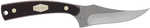 Old Timer 1227067 Sharpfinger 1.60"/3.25" Folding/Fixed Plain Satin Stainless Steel Blade 2.20"/3.75" Brown W/Brass Sawc