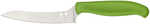 Spyderco K14PGN Z-Cut Pointed 4.40" Fixed Plain Stonewashed CTS BD1N SS Blade, Green Textured Polypropylene Handle