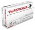 40 S&W 50 Rounds Ammunition Winchester 180 Grain Jacketed Hollow Cavity