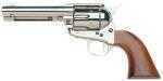 Taylors and Company 555124 1873 Cattleman Nickel Revolver Single 357 Magnum 4.75" Barrel 6 Round Walnut Grip Finish