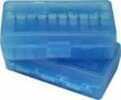 Mtm Ammunition Box 50 Round Flip-top 38 - 357 Clear Blue P50-38-24