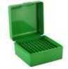 MTM Ammunition Box 100 Round Flip-Top 223 204 Ruger 6x47 Green RS-100-10