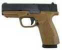 Pistol Bersa BPCC Concealed Carry DAO 9mm 3.3" Barrel 8+1 Rounds Flat Dark Earth Poly Grip/Frame Black