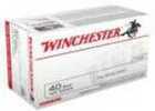 40 S&W 100 Rounds Ammunition Winchester 165 Grain Full Metal Jacket