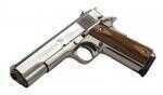 Cimarron 1911 Semi Automatic Pistol 45 ACP 5" Barrel 8 Round Nickel Finish Checkered Walnut Grip