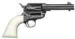 Taylors and Company 1873 Cattleman Outlaw Legacy Engraved Revolver Single 357 Magnum 4.75" Barrel 6 Round Ivory Synthetic Grip Blued Finish