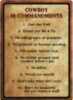 Rivers Edge Tin Sign 12"X17" Cowboy 10 Commandments