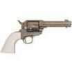 Cimarron Frontier 45 Colt 4.75" Barrel 6 Rounds Nickel Laser Engraved Poly Ivory Grip Revolver