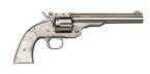 Taylor Uberti Top Break Schofield Revolver With Nickel Finish and Pearl Grips 45 Long Colt 7" Barrel 6 shot Model 0850N04G16