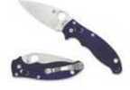 Spyderco Manix 2 Folding Knife 3.37in Blde-PlnEdge-Dk Blue G-10