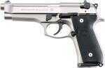 Beretta, 92FS, Double Action/Single Action, Semi-automatic, Metal Frame Pistol, Full Size, 9MM, 4.9" Barrel, Alloy, Stainless Finish, 10 Rounds, 2 Magazines
