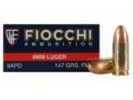 9mm Luger 50 Rounds Ammunition Fiocchi Ammo 147 Grain Full Metal Jacket