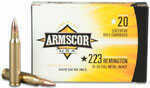 223 Remington 20 Rounds Ammunition Armscor Precision Inc 55 Grain Full Metal Jacket